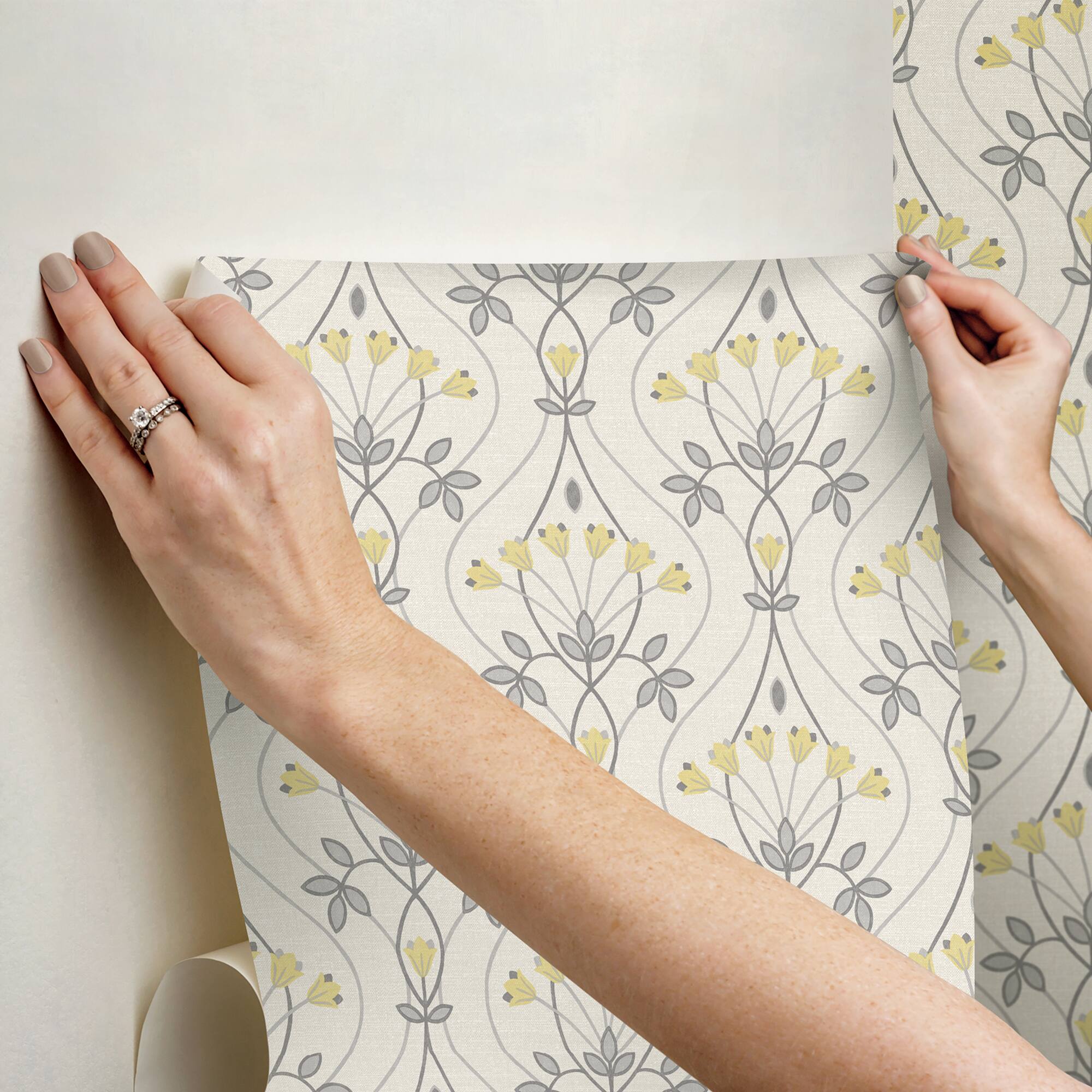NuWallpaper Wilder Gray Peel & Stick Wallpaper